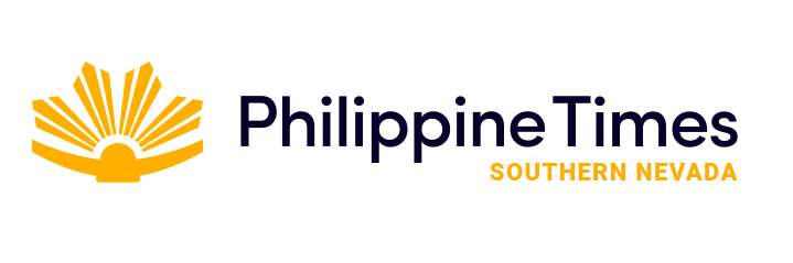 Philippine Times Southern Nevada logo — yellow sunburst emblem with navy wordmark.